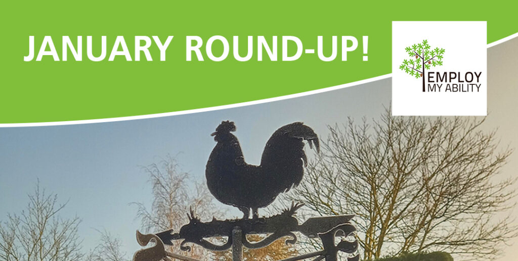 January 2021 Moreton Update; with Frosted weathervane in background.
