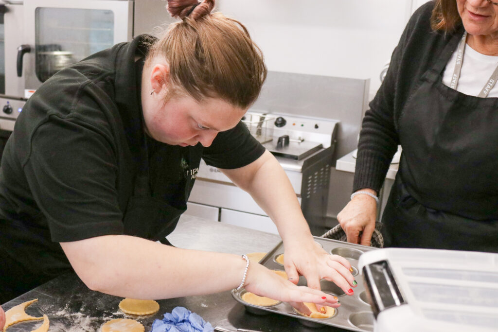 one ema gillingham student preparing mince pies